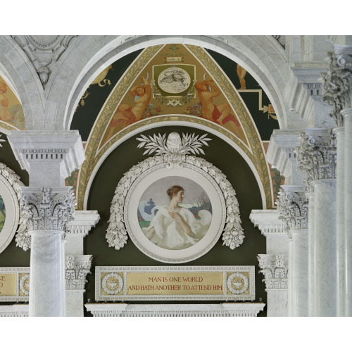 Library of Congress, View 2, Mural Of Autumn By Frank W. Benson