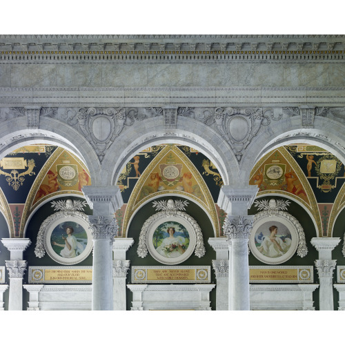 Library of Congress, View Of Spring, Summer And Autumn Murals
