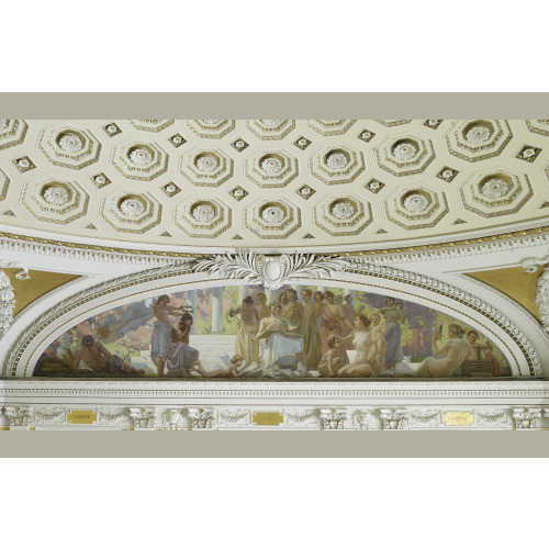 Library of Congress, Mural Of Literature In The Pavilion Of Art...