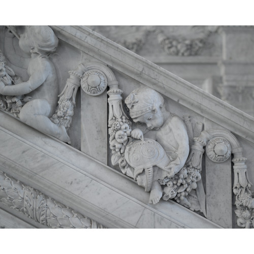 Great Hall. Detail Of Putti (Chemist, Mars, And Fisherman) On Grand Staircase By Philip Martiny...