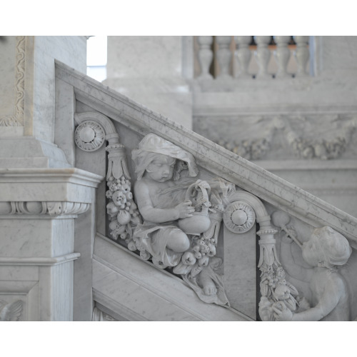 Great Hall. Detail Of Putti (Cook And Chemist) On Grand Staircase By Philip Martiny.View 2