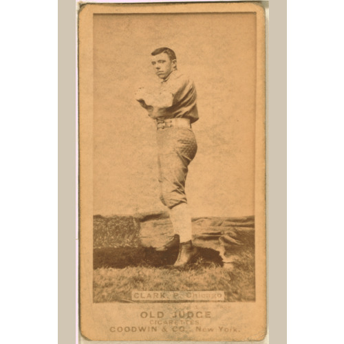 Clarke, Chicago White Stockings, Baseball Card Portrait, 1887