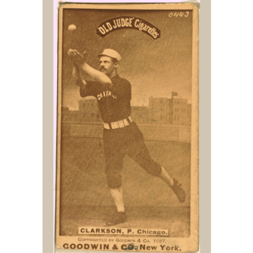 John Clarkson, Chicago White Stockings, Baseball Card Portrait 1, 1887