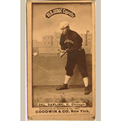 Dell Darling, Chicago White Stockings, Baseball Card 1, 1887