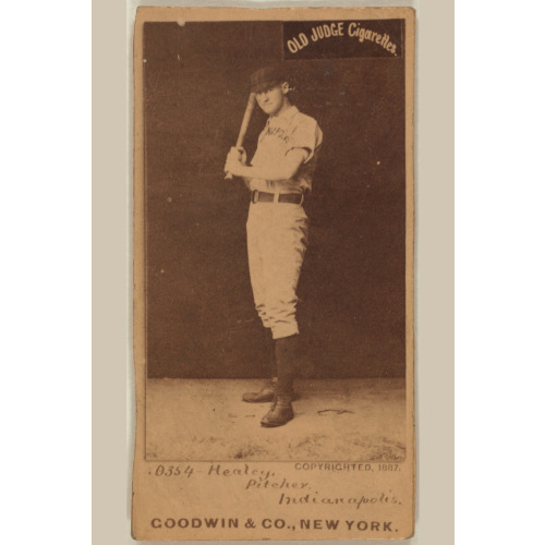 Egyptian Healey, Indianapolis Hoosiers, Baseball Card 1, 1887
