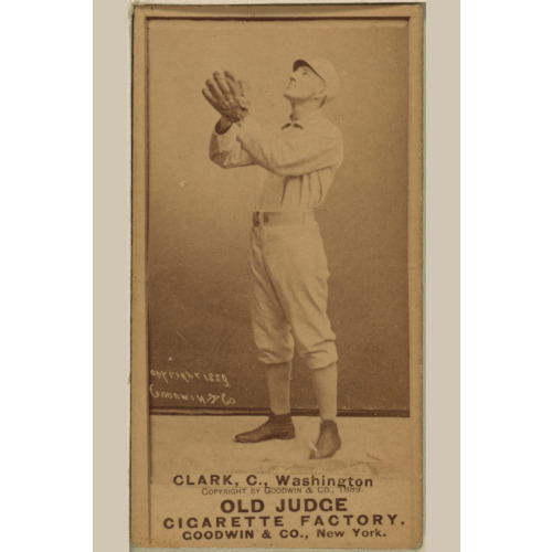 Sam Crane, Washington Statesmen, Baseball Card Portrait 1, 1887
