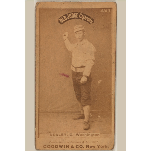 Pat Dealey, Washington Statesmen, Baseball Card Portrait, 1887