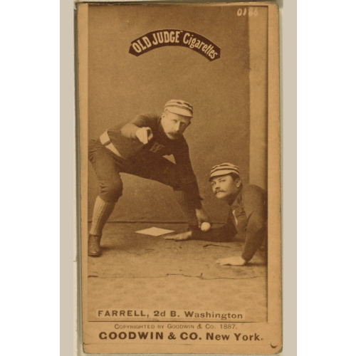 Jack Farrell, Washington Statesmen, Baseball Card Portrait 3, 1887