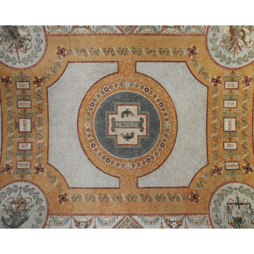 East Corridor, Great Hall. Ceiling Mosaic Representing Medicine And Naming Americans...