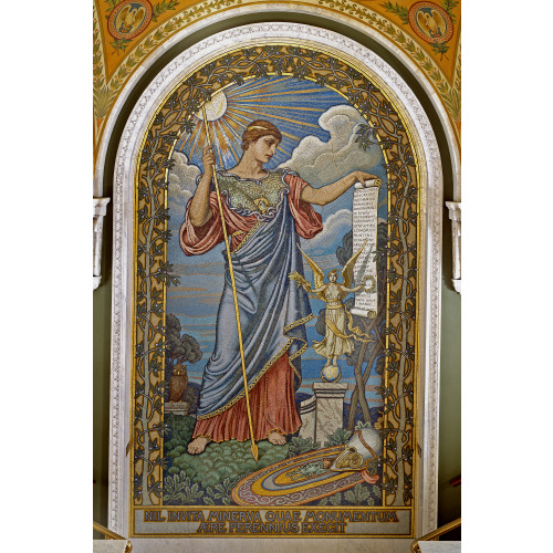 Second Floor, East Corridor. Mosaic Of Minerva By Elihu Vedder Within Central Arched Panel...