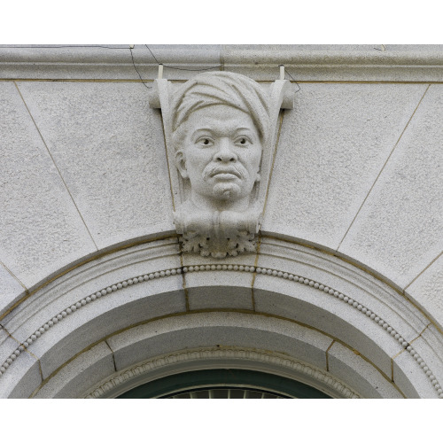 Exterior View. Ethnological Head On A Keystone Of A First Story Pavilion Window. Library Of...