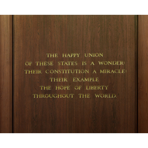 Memorial Hall. Quotation From James Madison, Beginning The Happy Union Of These States Library...