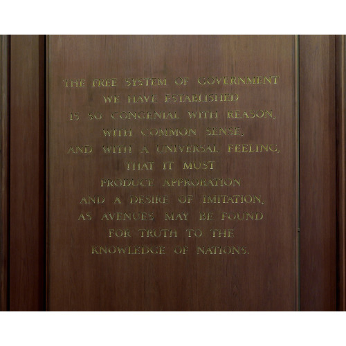 Memorial Hall. Quotation From James Madison, Beginning The Free System Of Government Library Of...