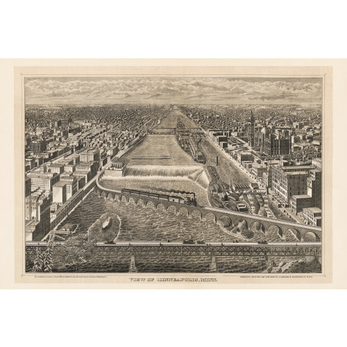 View Of Minneapolis, Minnesota, 1886