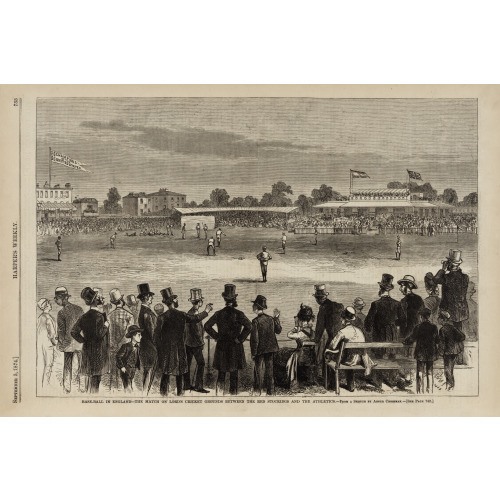 Base-Ball In England - The Match On Lord's Cricket Grounds Between The Red Stockings And The...