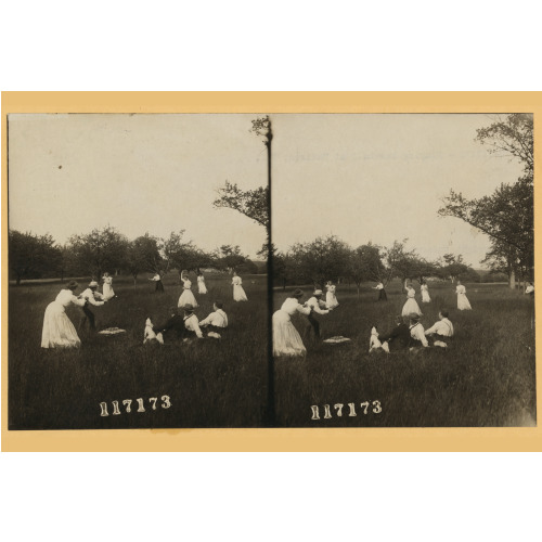 Playing Baseball At Madison, New Jersey, 1910