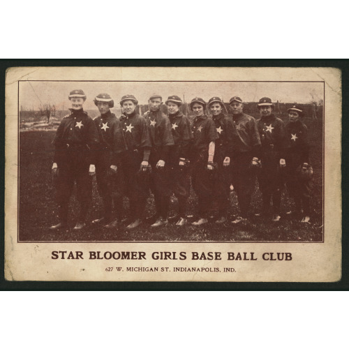 Star Bloomer Girls Baseball Club, Indianapolis, Indiana, 1905