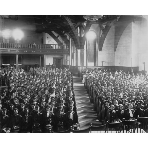 Interior View Of Chapel Filled With Female Students At The Tuskegee Institute, 1902