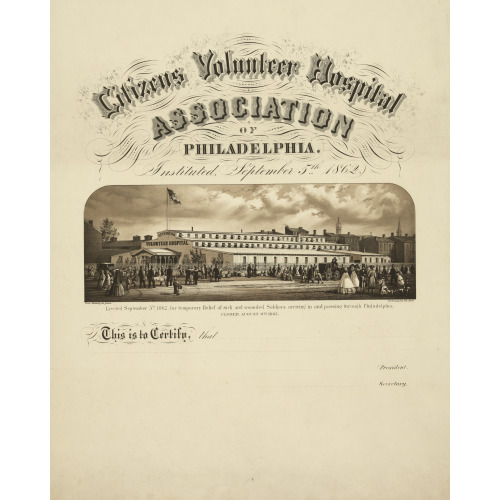 Citizens Volunteer Hospital Association Of Philadelphia Instituted September 5th 1862 /
