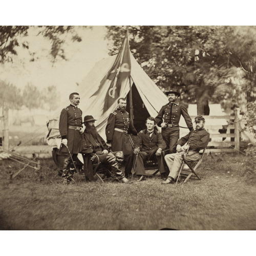 Major General Philip Sheridan And His Generals In Front Of Sheridan's Tent, 1864