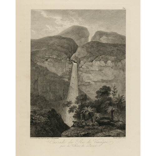 Cascade Du Rio De Vinagre, Pres Du Volcan De Purace, circa 1809
