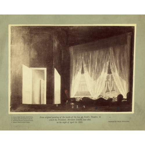 Painting Of Ford's Theatre Interior, Showing Lincoln Was Shot