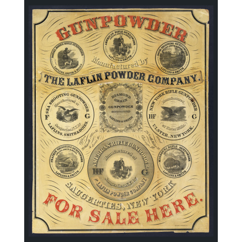 Gunpowder For Sale Here, New York, circa 1850s