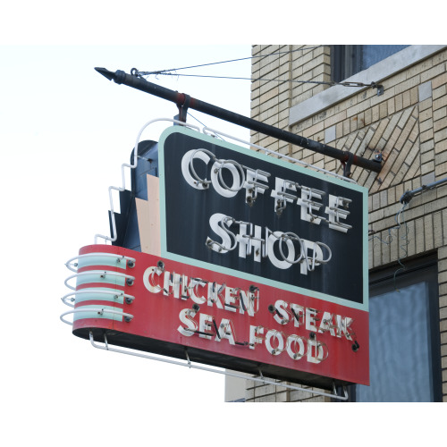 Coffee Shop Sign Near Lorraine Motel, Memphis, Tennessee