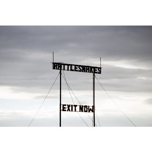 Rattlesnakes Sign, Route 66, Near Mclean, Texas