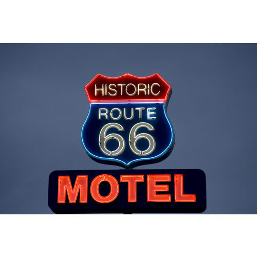 Historic Route 66 Motel Sign, Kingman, Arizona