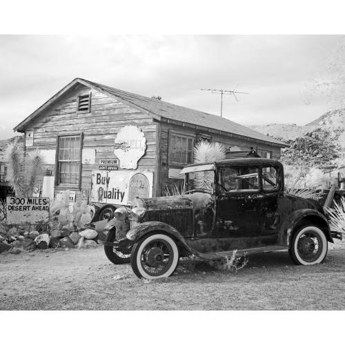 View Of Vintage Car At The Hackberry General Store, Route 66, Hackberry, Arizona, 2004