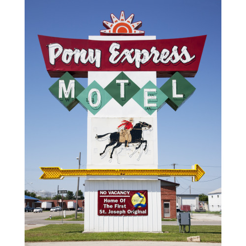 Pony Express Motel Sign, St. Joseph, Missouri