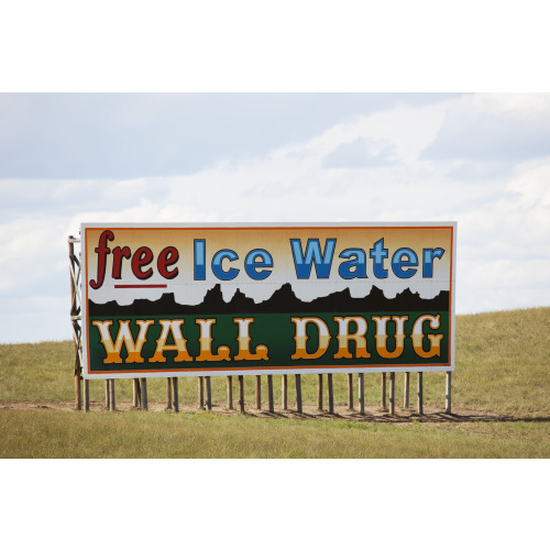 Wall Drug Billboard: Free Ice Water, Wall, South Dakota, 2009