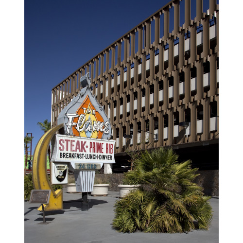The Flame Restaurant Sign From The Historic Las Vegas Neon Museum, Freemont Street, Las Vegas...