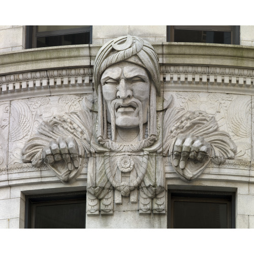 Architectural Detail On Building, Providence, Rhode Island, 2007