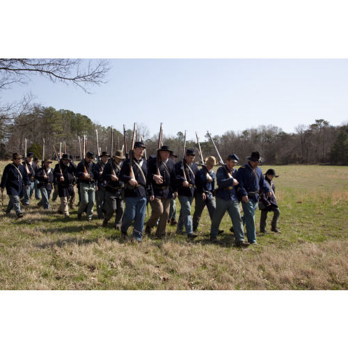 Reenactment, Civil War Siege of April 1862, Alabama, View 2
