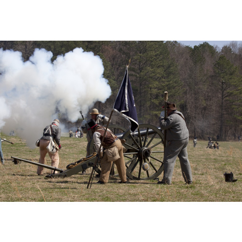 Reenactment, Civil War Siege of April 1862, Alabama, View 9