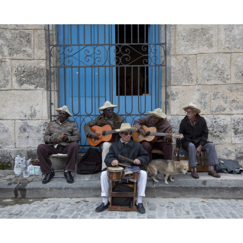 Cuban Band, Plaza De La Cathedral, Havana, Cuba, View 2