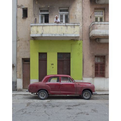 Old Cars And Old Facades In Havana, Cuba