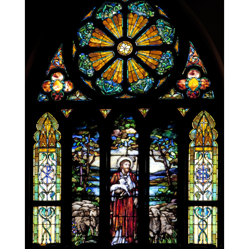 Tiffany Stained Glass Window In Sanctuary, First Baptist Church, Selma, Alabama, 2010