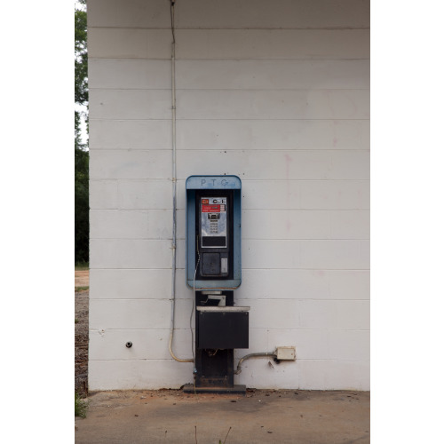 Outdoor Pay Phone Along The Road In Alabama