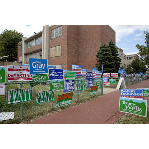 Political Campaign Posters At The Hine Junior High School, 8th St. Near Intersection With D St....