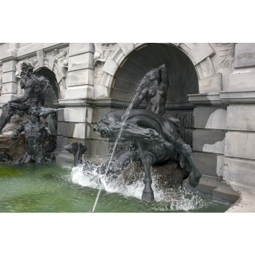 Neptune Fountain Located In Front Of The Thomas Jefferson Building At The Library Of Congress...