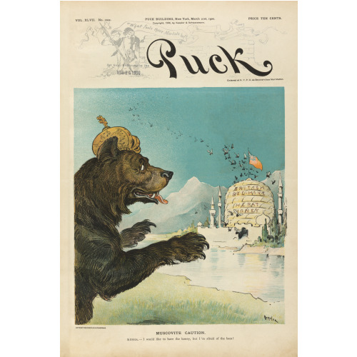 Puck Magazine, Muscovite Caution, 1900