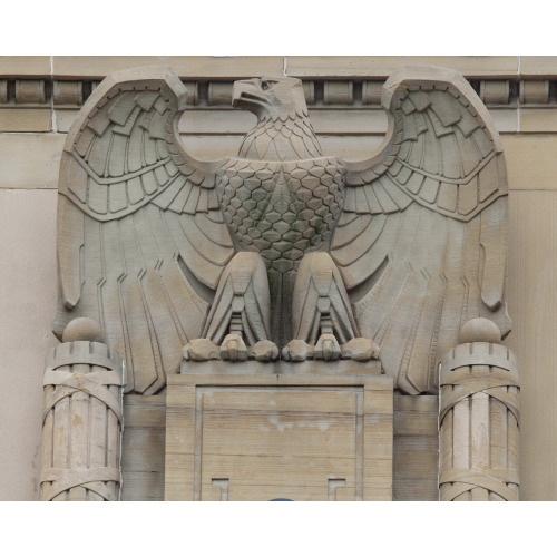 Exterior Eagle Detail, Joseph P. Kinnerary U.S. Courthouse, Columbus, Ohio, 2009