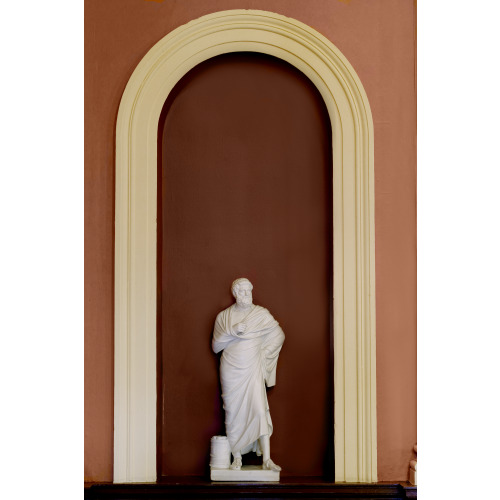 Plaster Sculpture Statue Of Sophocles Located In Library Lobby, Federal Building And U.S...