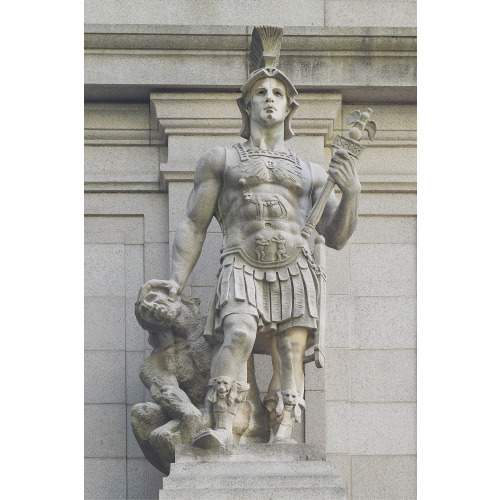 Sculpture Seafaring Nations, Rome Located On Exterior Facade Of Alexander Hamilton U.S. Custom...