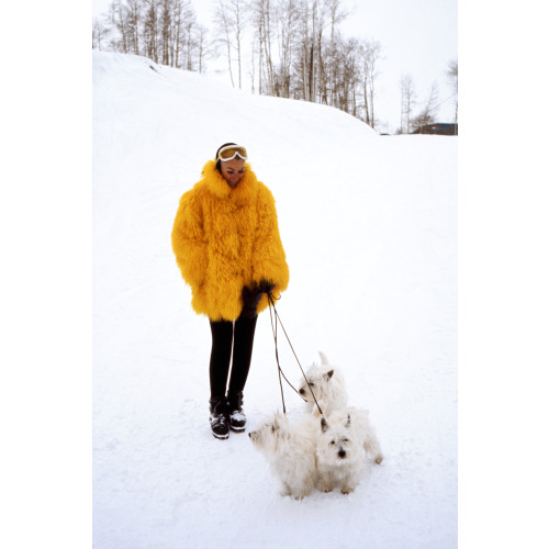 Ann Bonfoey Taylor Wearing Yellow Goatskin Coat