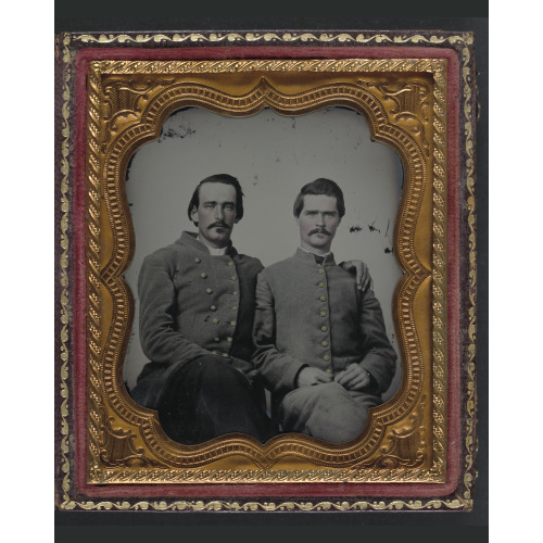 Two Unidentified Soldiers In Confederate Uniforms, circa 1861
