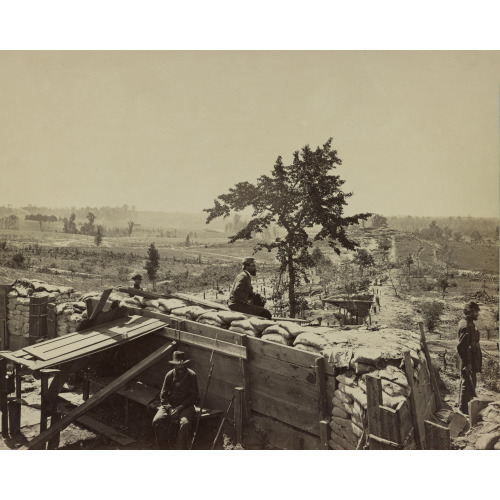 View Of Confederate Lines, Near Chattanooga R.R. Looking South, Atlanta, Georgia, circa 1861